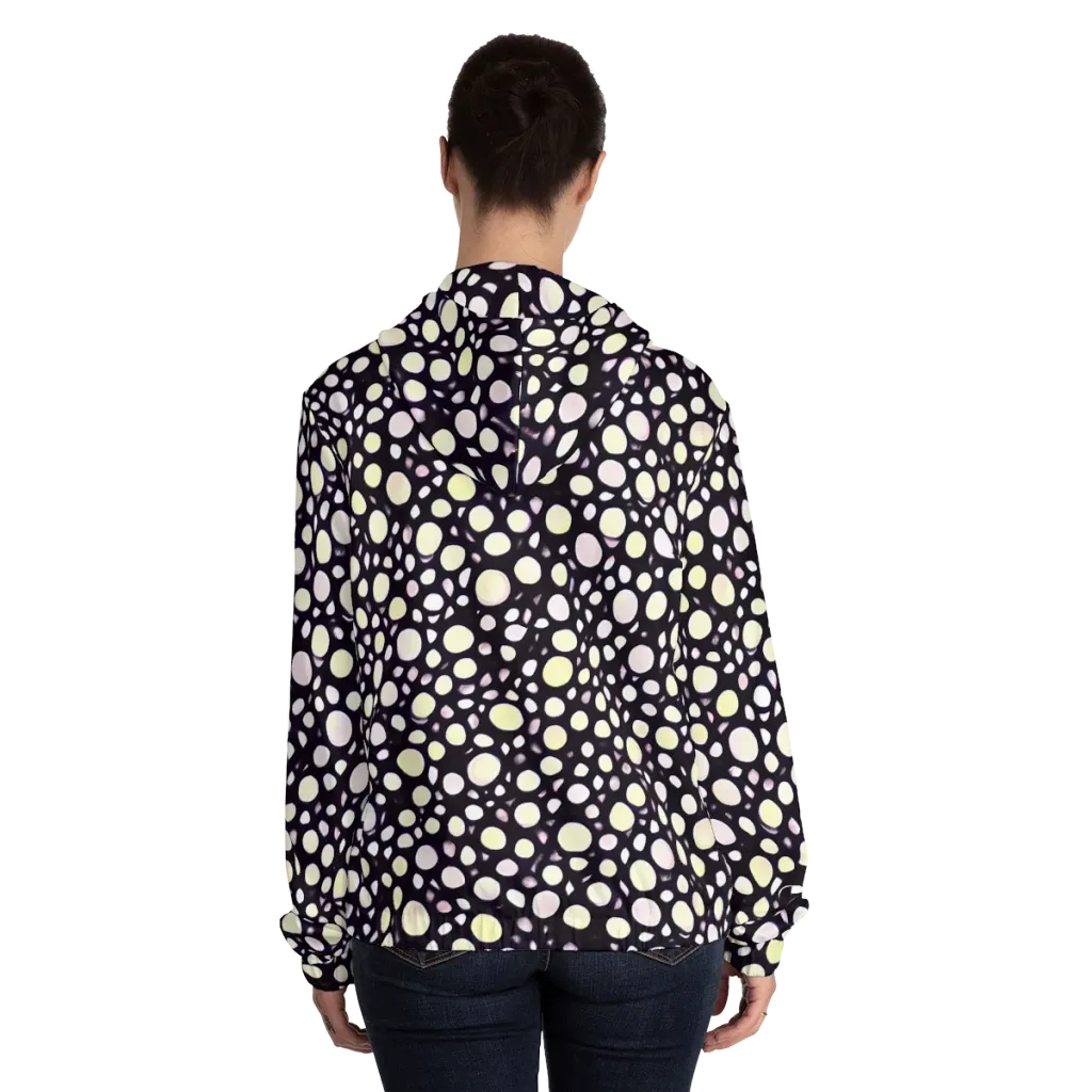 Midnight Pebble on Women's Full-Zip Hoodie — Back On Person