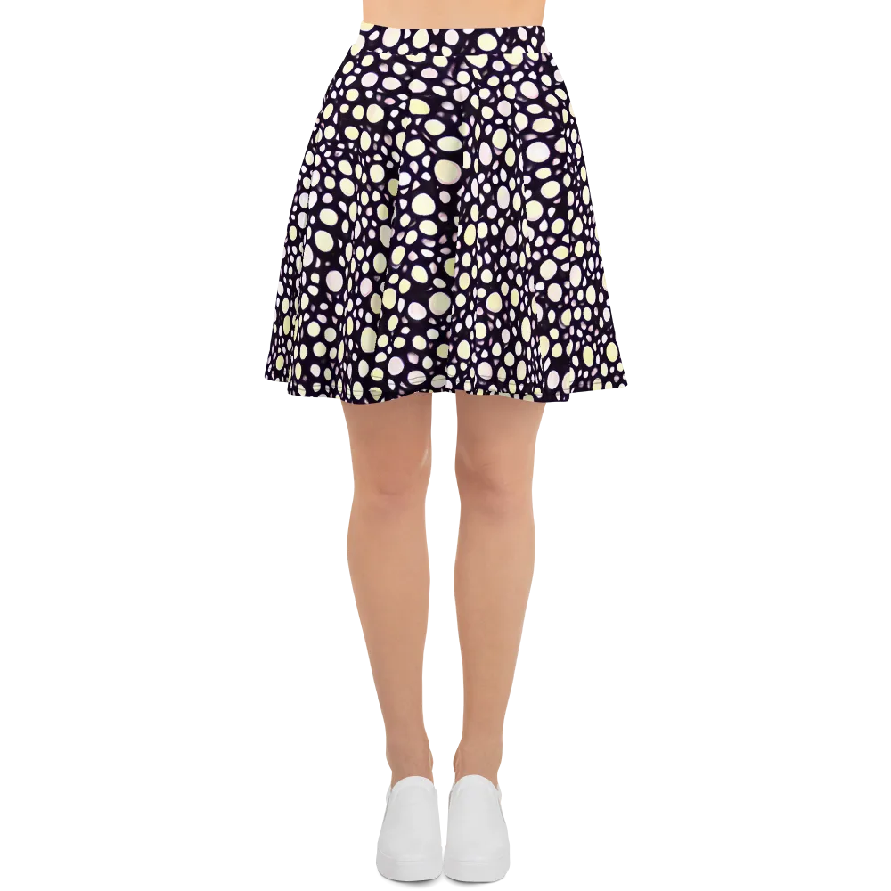 Midnight Pebble on Skater Skirt — Front
