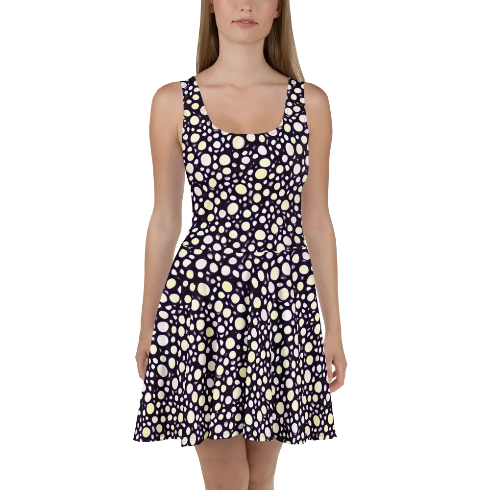 Midnight Pebble on Skater Dress — Front