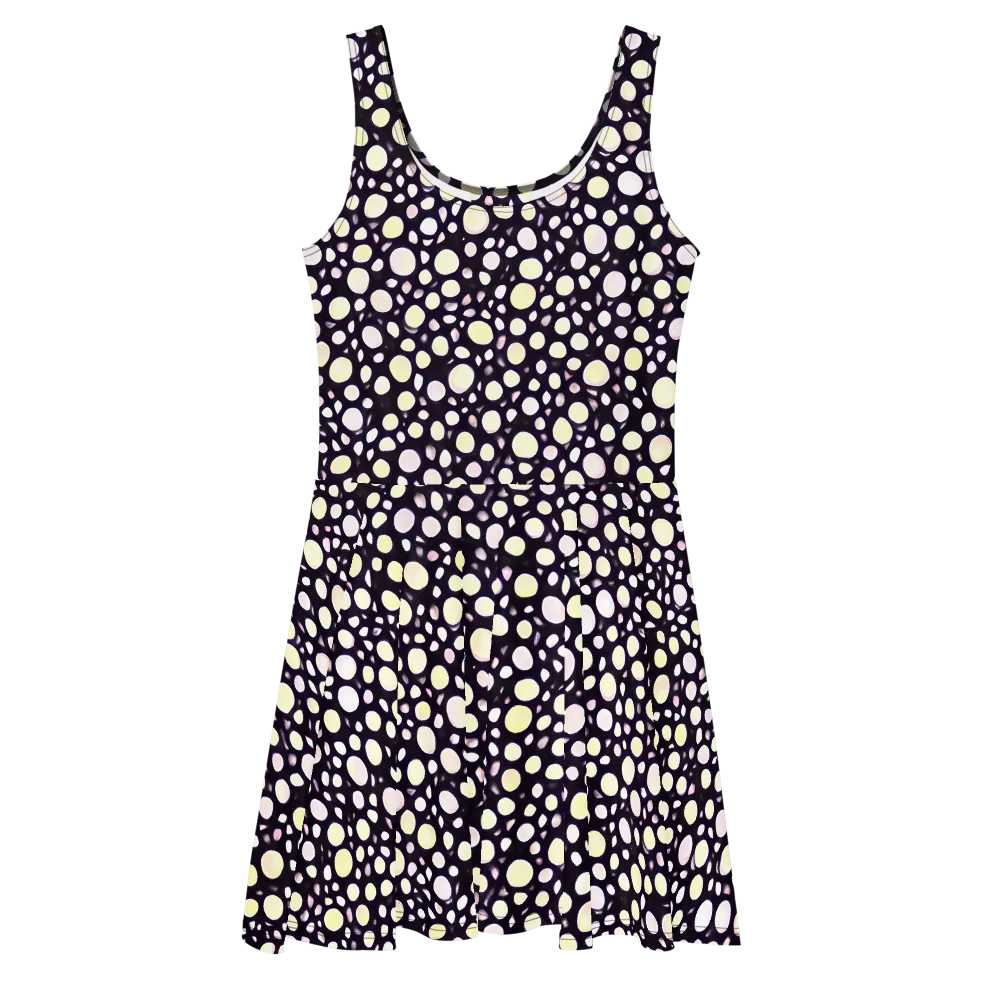 Midnight Pebble on Skater Dress — Front