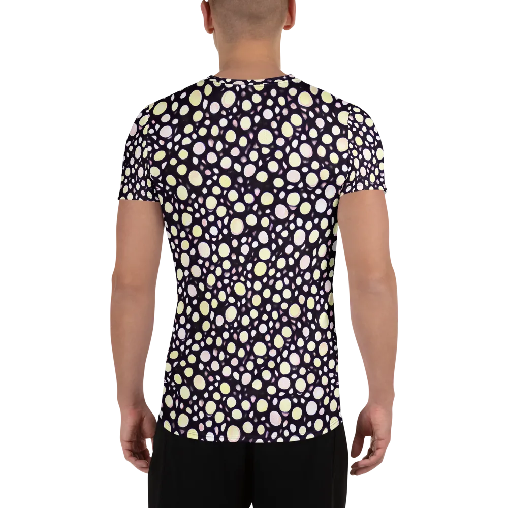 Midnight Pebble on Men's Athletic T-Shirt — Back