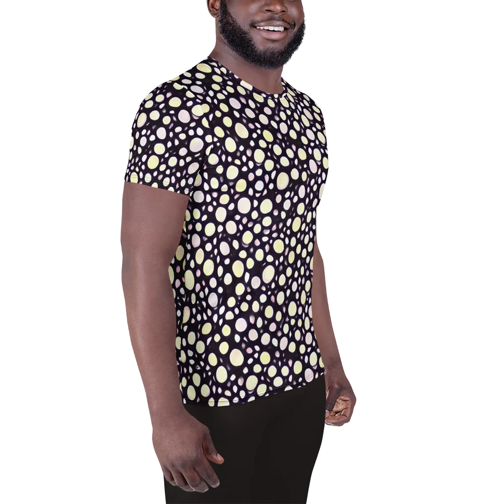 Midnight Pebble on Men's Athletic T-Shirt — Right