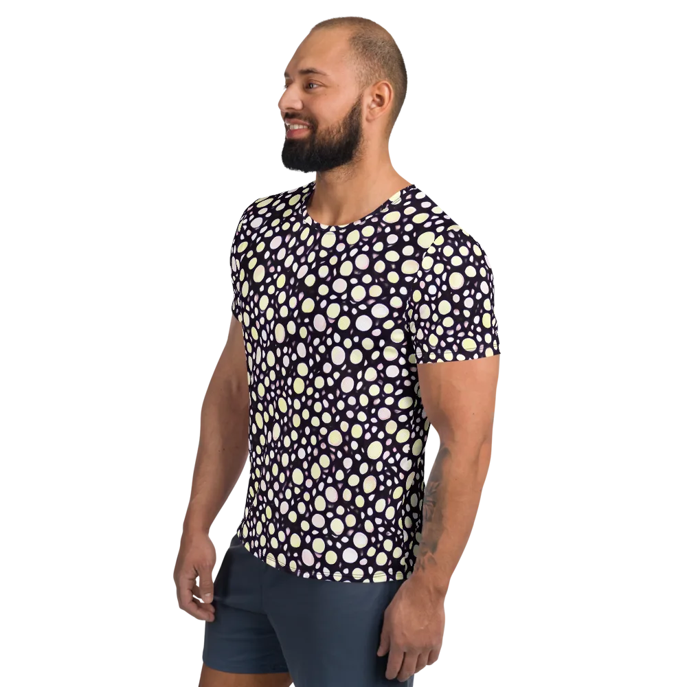 Midnight Pebble on Men's Athletic T-Shirt — Left