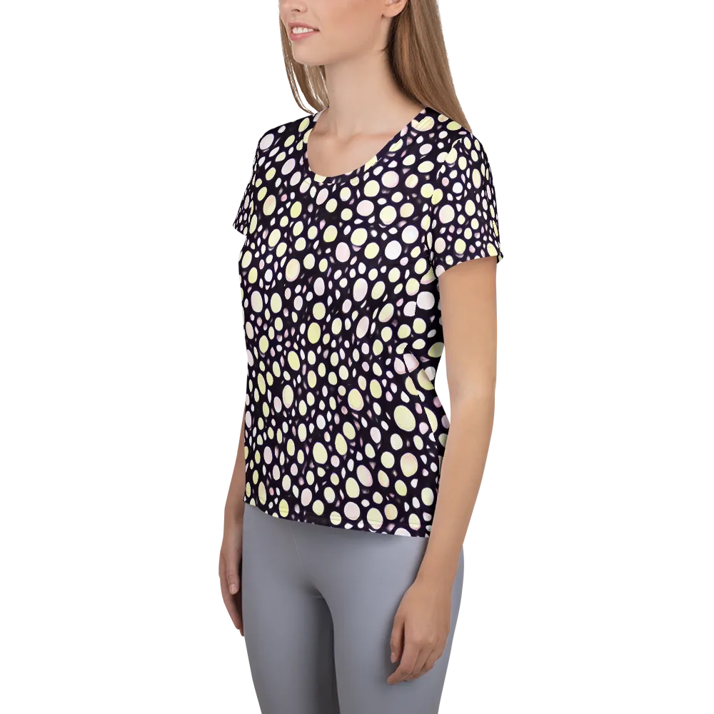 Midnight Pebble on Women's Athletic T-Shirt — Left