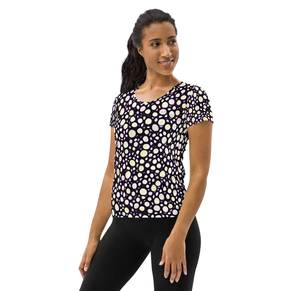 Midnight Pebble on Women's Athletic T-Shirt — Left
