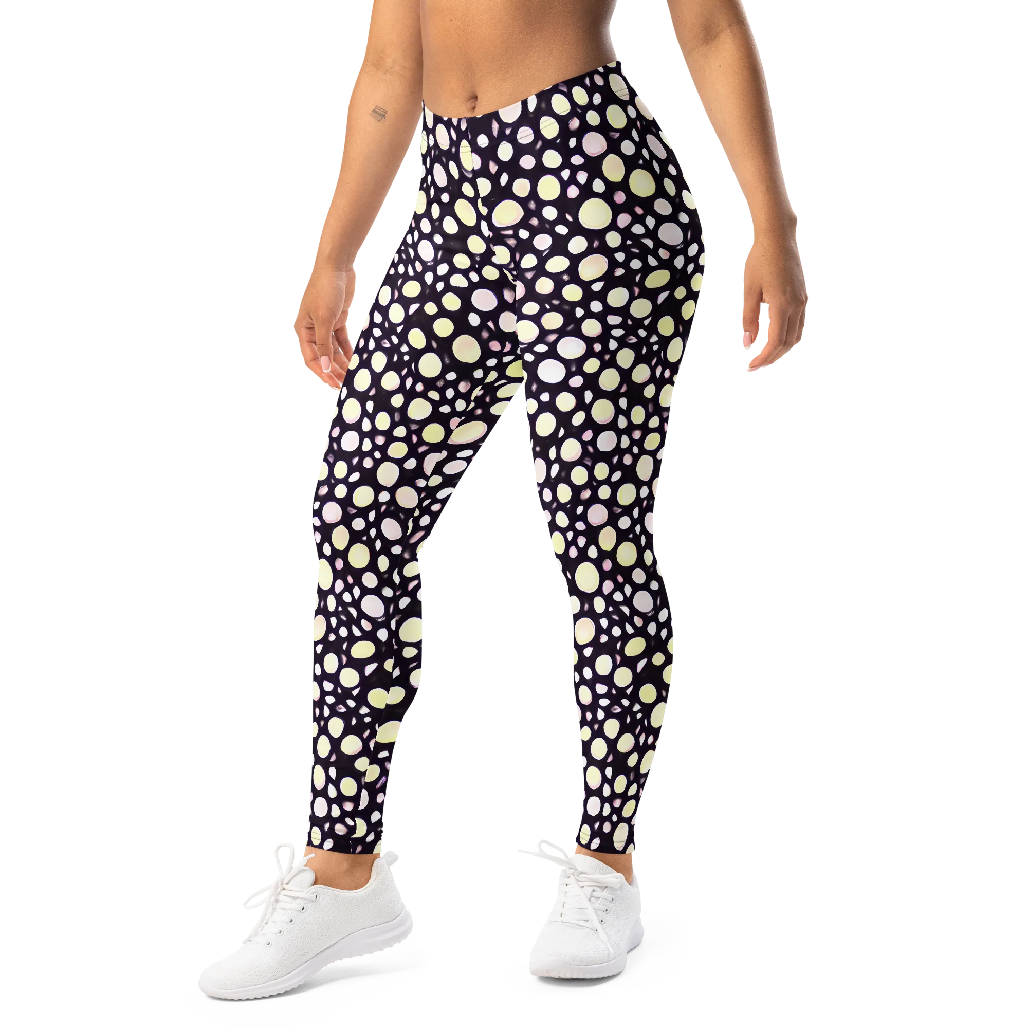 Midnight Pebble on Leggings — Left Front