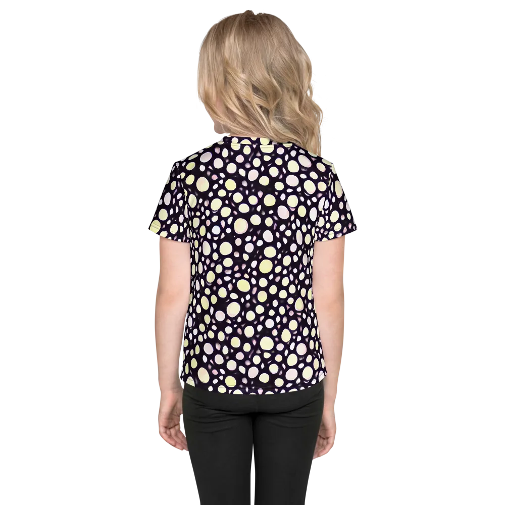 Midnight Pebble on Kids Crew Neck T-Shirt — Back