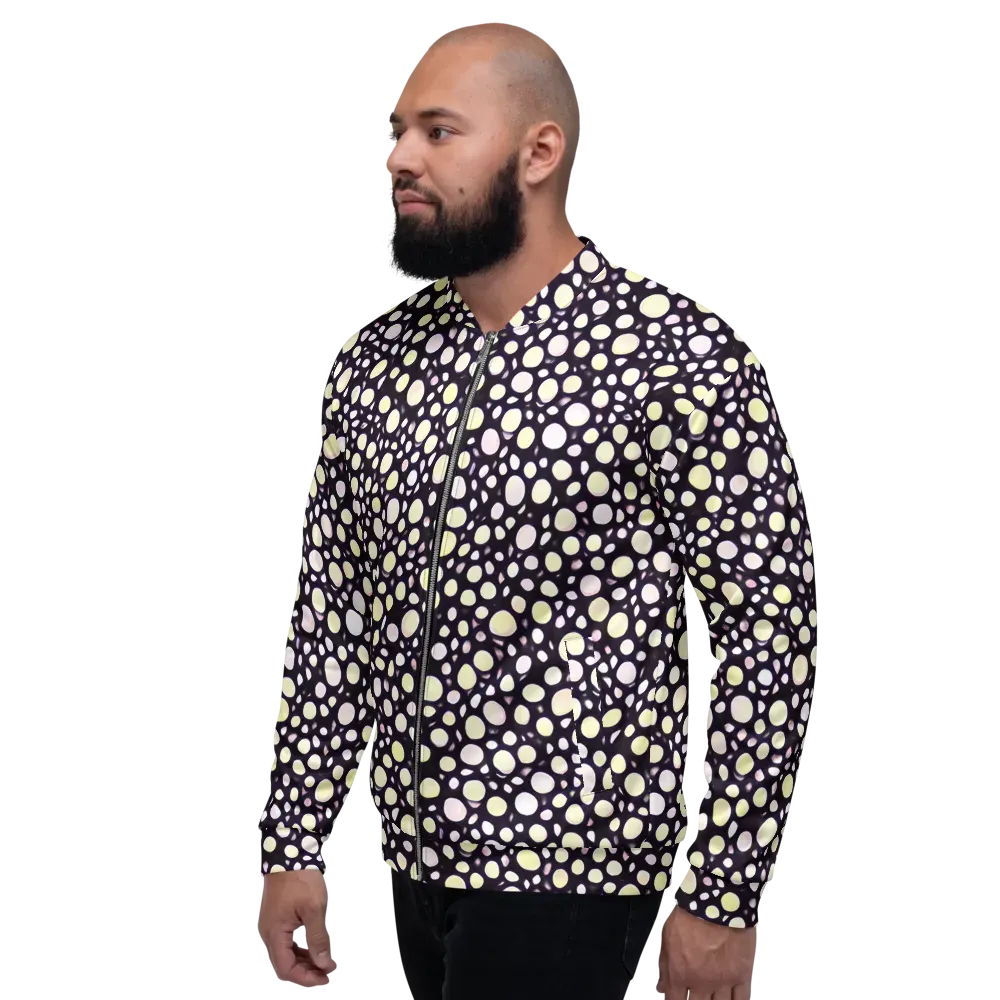 Midnight Pebble on Bomber Jacket — Left