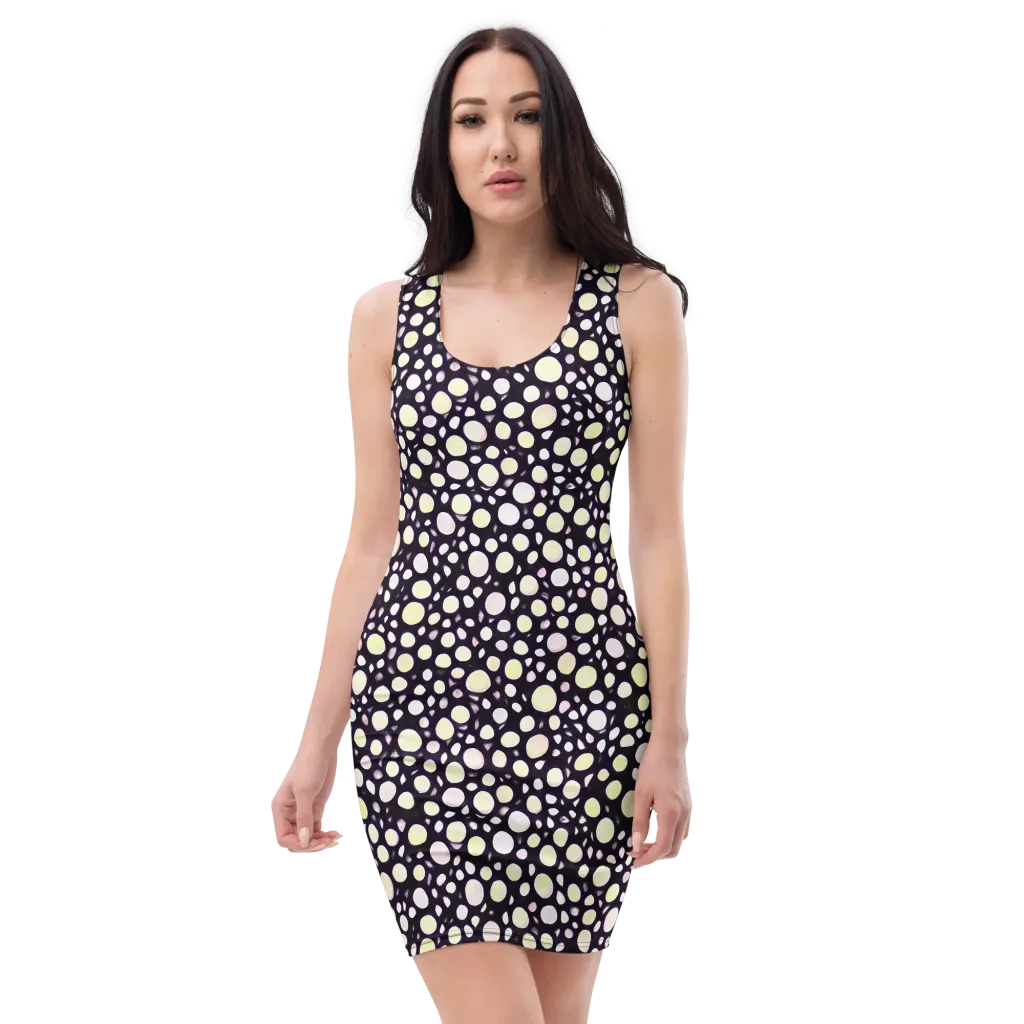 Midnight Pebble on Bodycon Dress — Front
