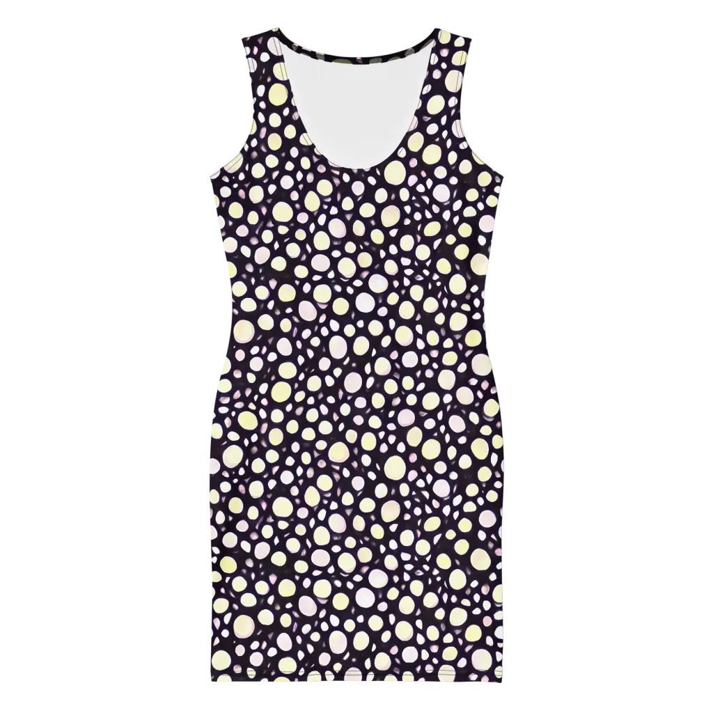 Midnight Pebble on Bodycon Dress — Front