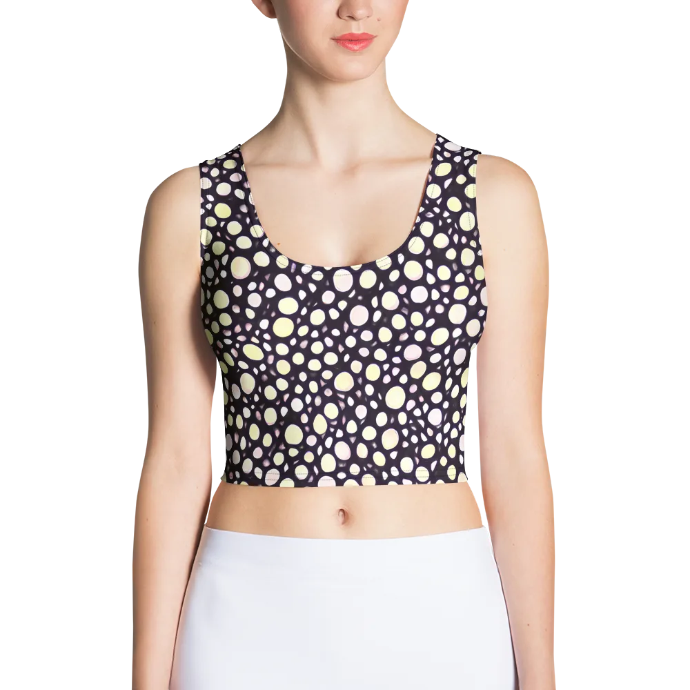 Midnight Pebble on Crop Top — Front