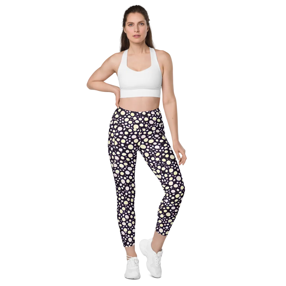Midnight Pebble on Leggings with Pockets — Front