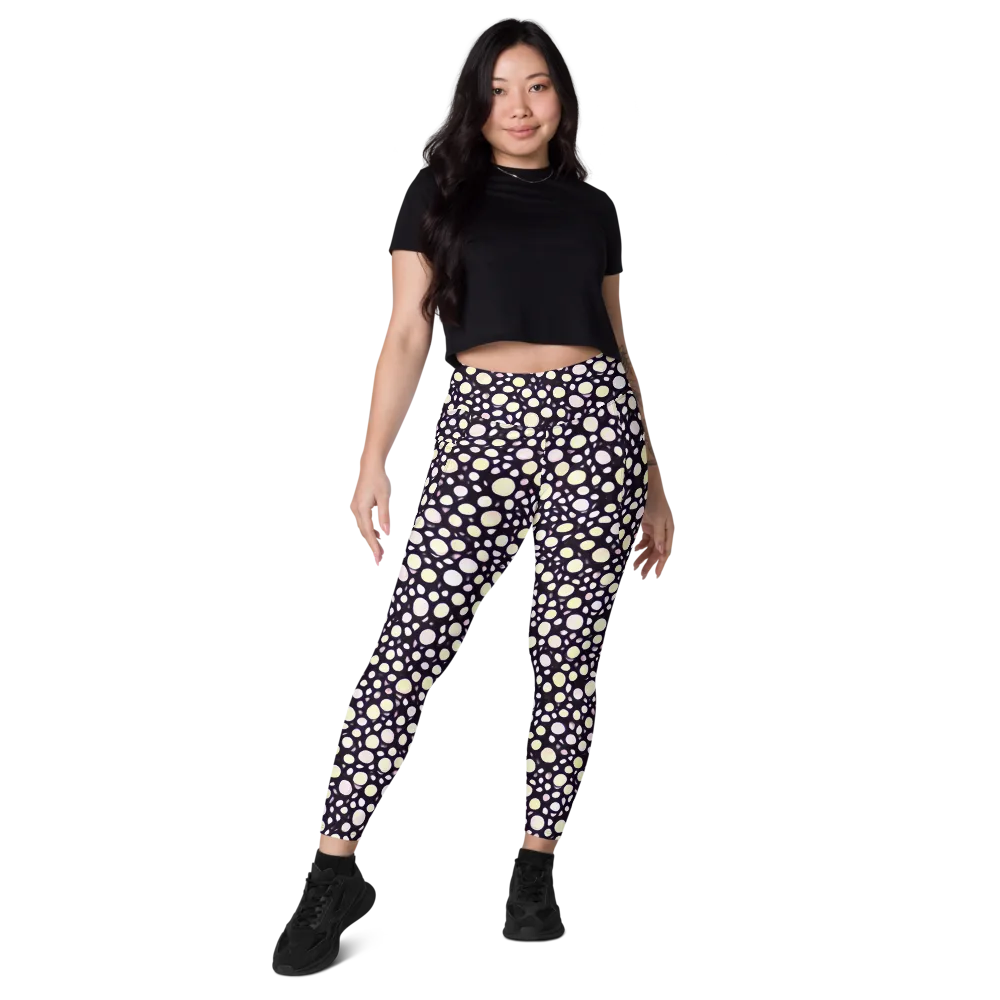 Midnight Pebble on Leggings with Pockets — Front