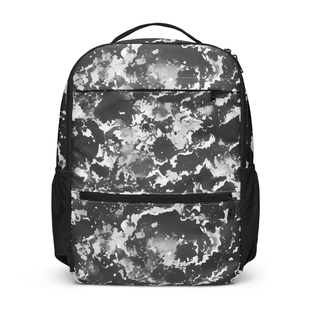 Monochrome Rift on Utility Backpack — Front