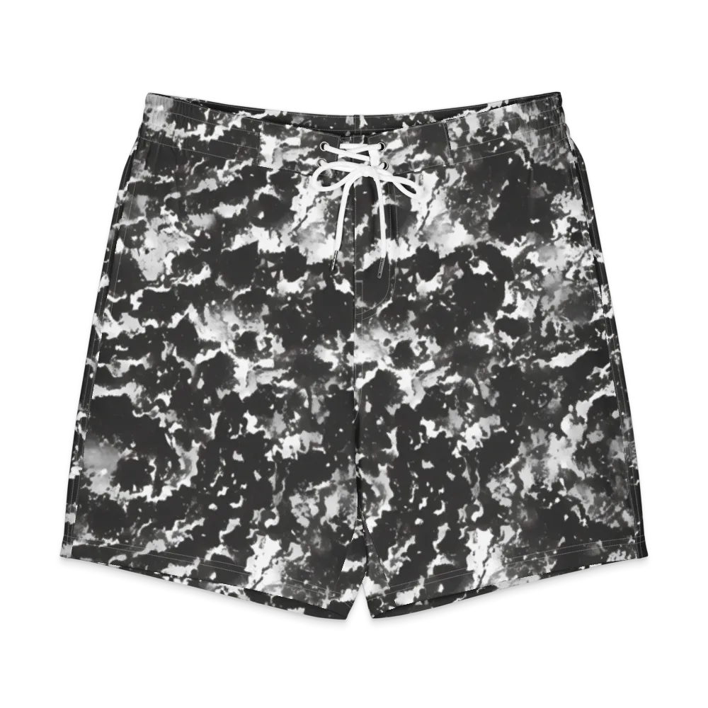 Monochrome Rift on Men's Board Shorts — Front