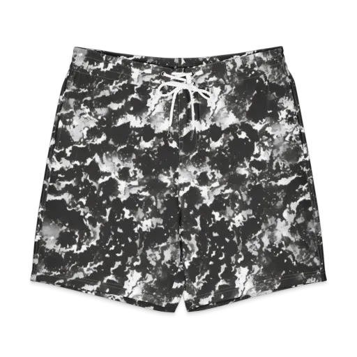 Monochrome Rift on a Men's Board Shorts