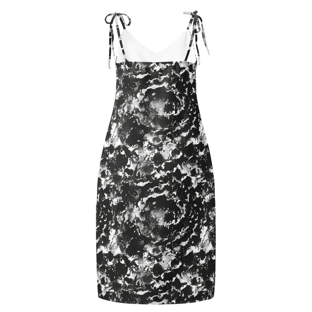 Monochrome Rift on Slip Dress — Back