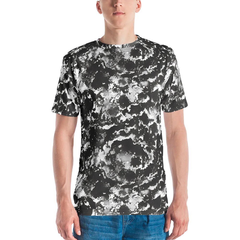 Monochrome Rift on Men's Crew Neck T-Shirt — Front