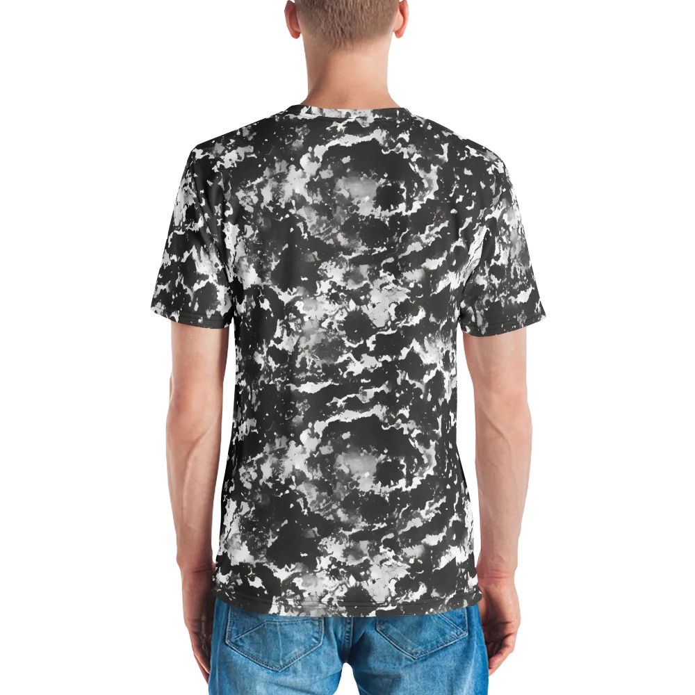 Monochrome Rift on Men's Crew Neck T-Shirt — Back