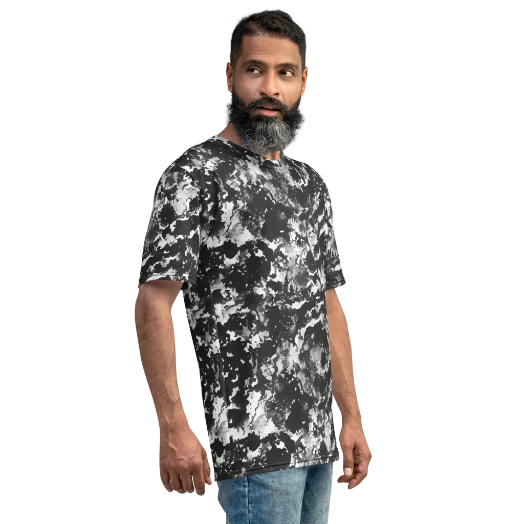 Monochrome Rift on Men's Crew Neck T-Shirt — Right