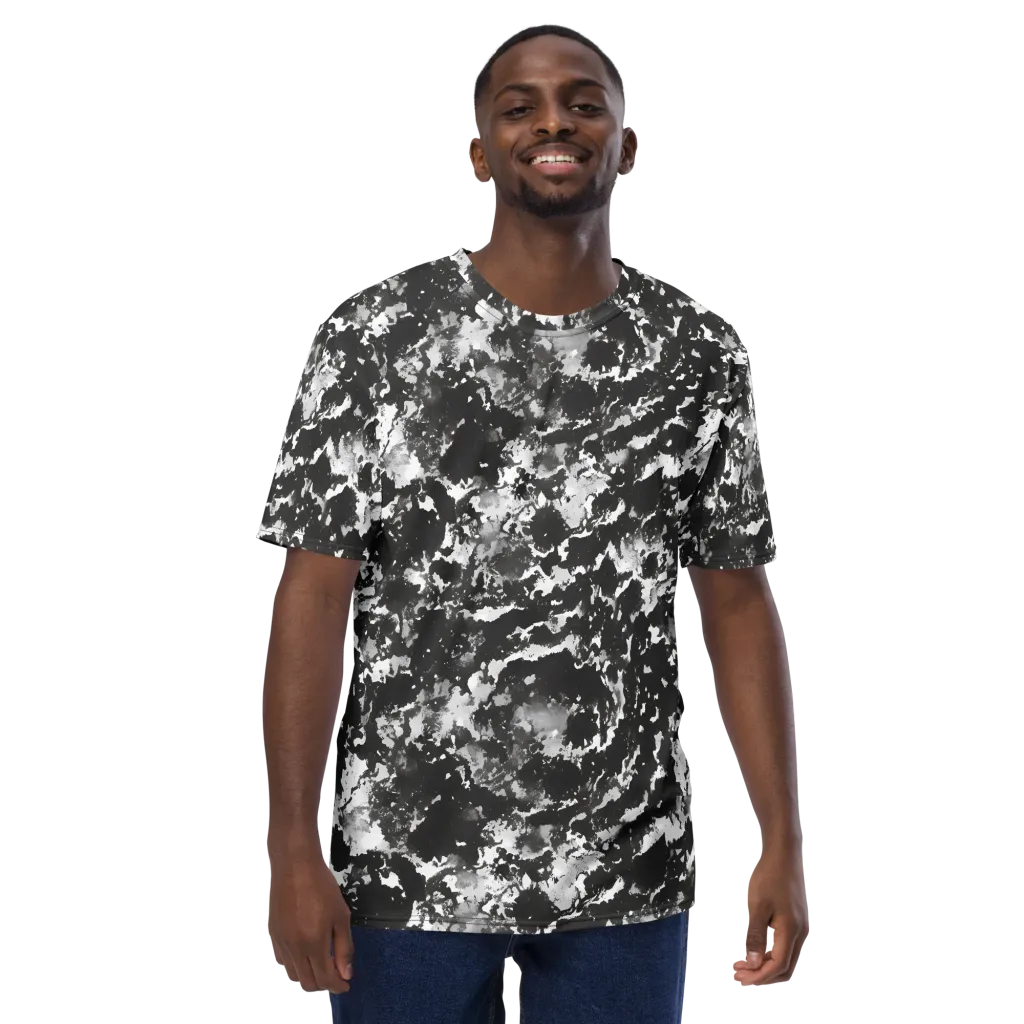 Monochrome Rift on Men's Crew Neck T-Shirt — Front