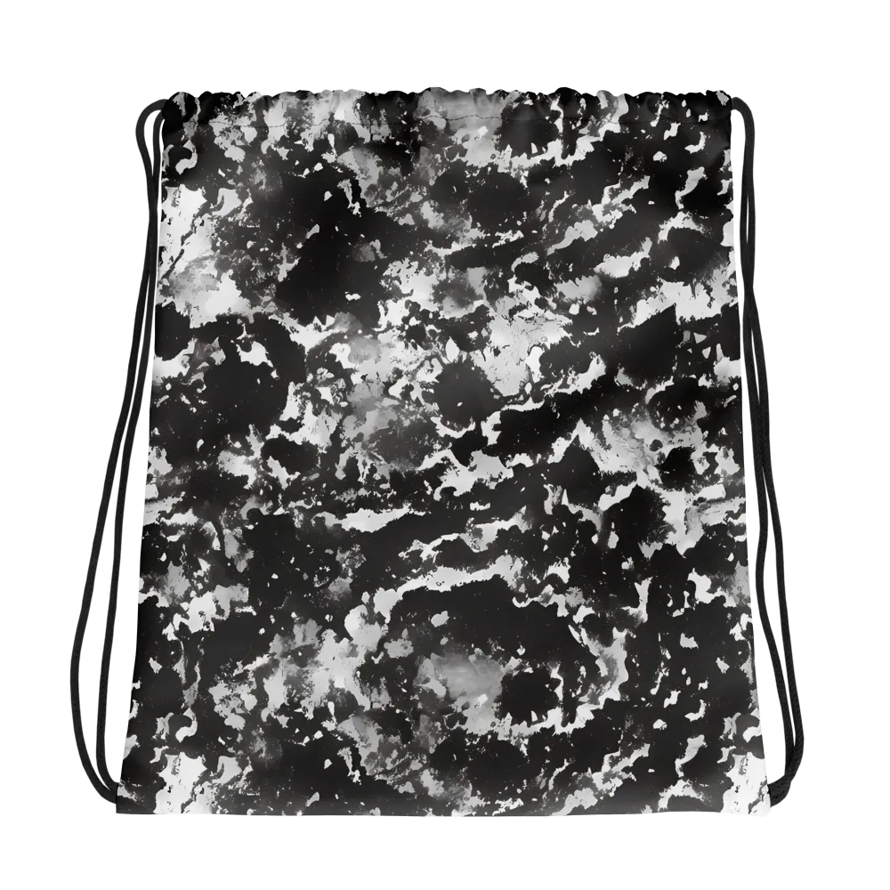Monochrome Rift on Drawstring Bag — Photo