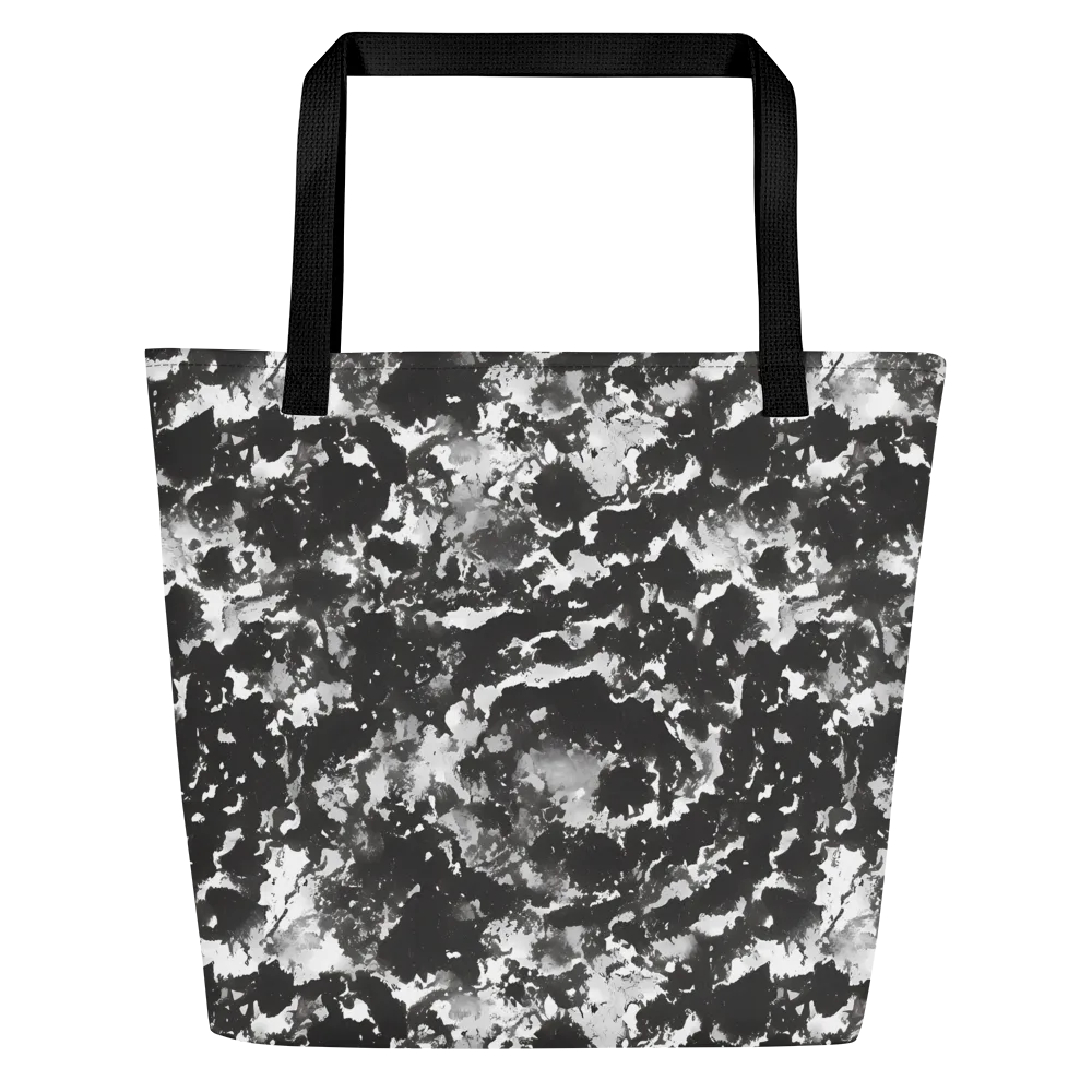 Monochrome Rift on Large Tote Bag W/ Pocket — Front