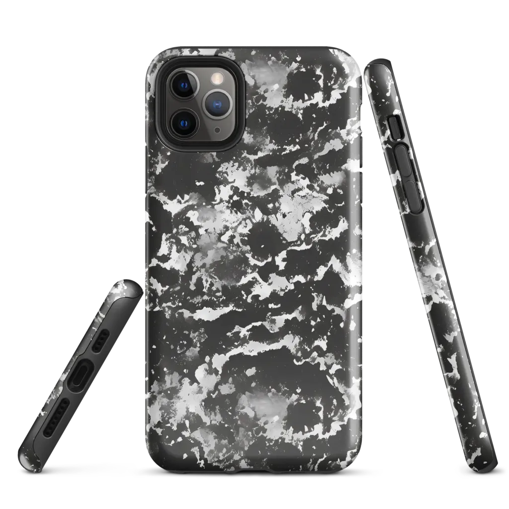 Monochrome Rift on Tough Case for iPhone® — Front
