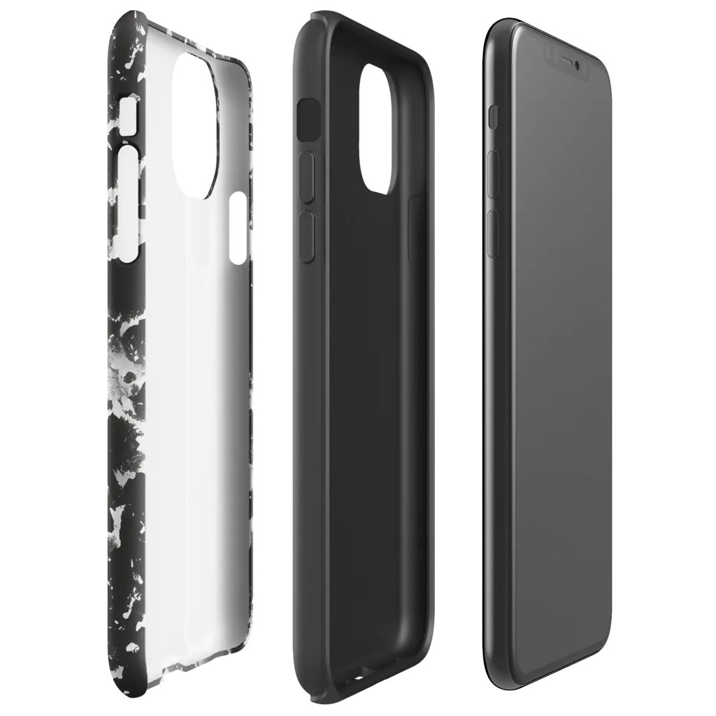 Monochrome Rift on Tough Case for iPhone® — Right