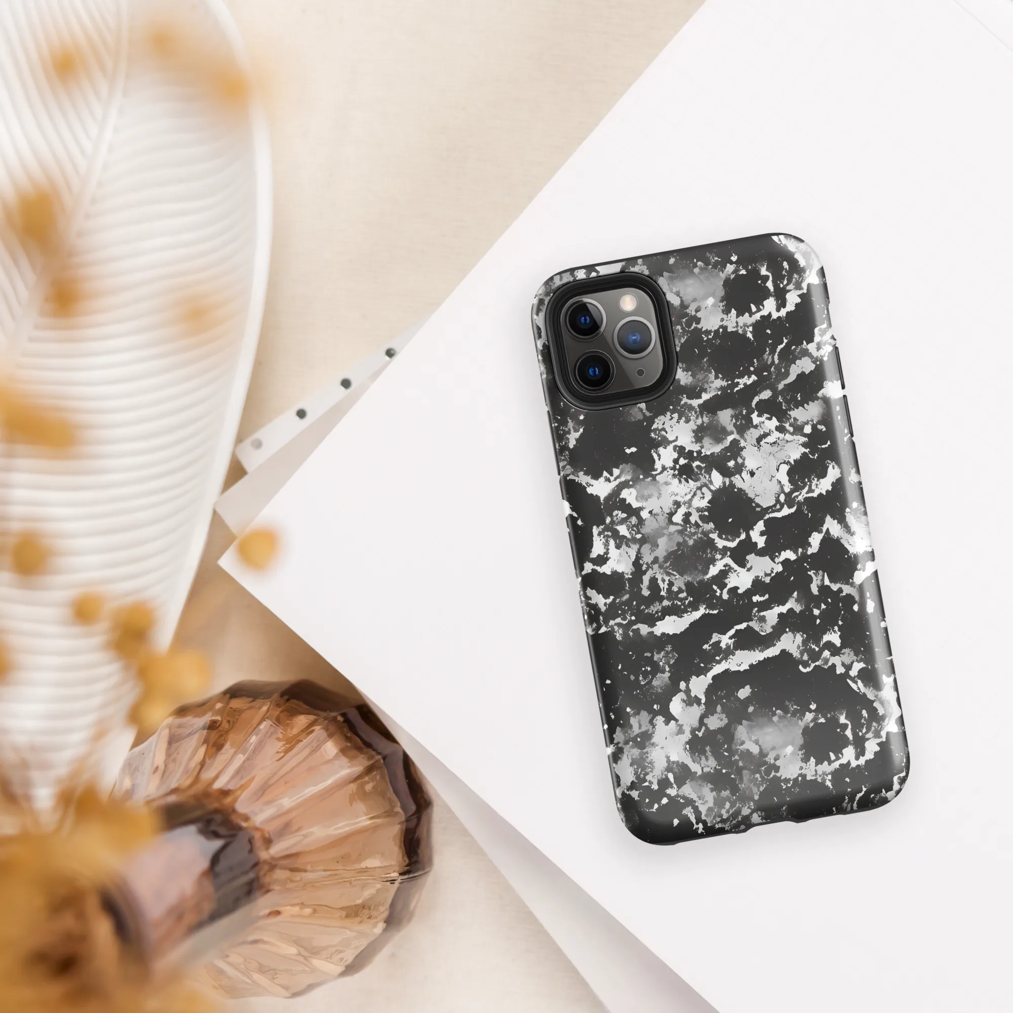 Monochrome Rift on Tough Case for iPhone® — Front