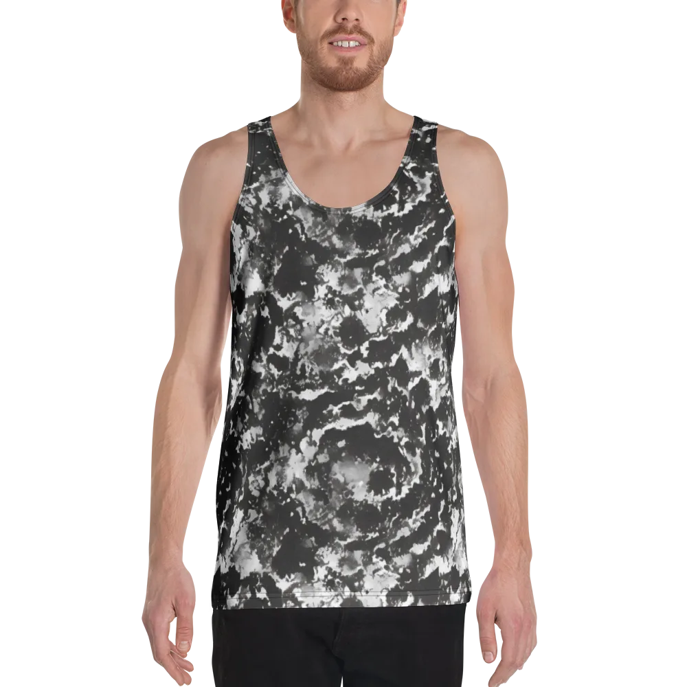 Monochrome Rift on Men's Tank Top — Front