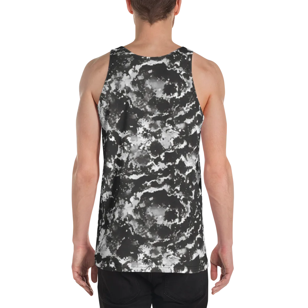 Monochrome Rift on Men's Tank Top — Back