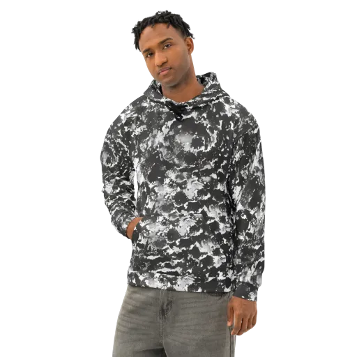 Monochrome Rift on a Cotton Hoodie