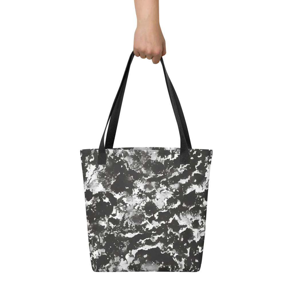 Monochrome Rift on Tote Bag — Front