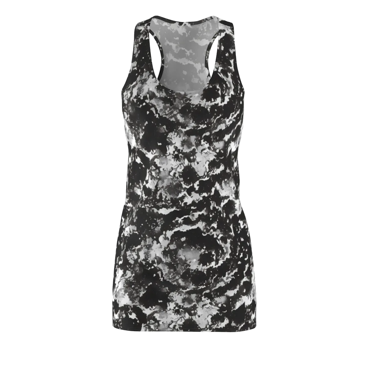 Monochrome Rift on Racerback Dress — Front