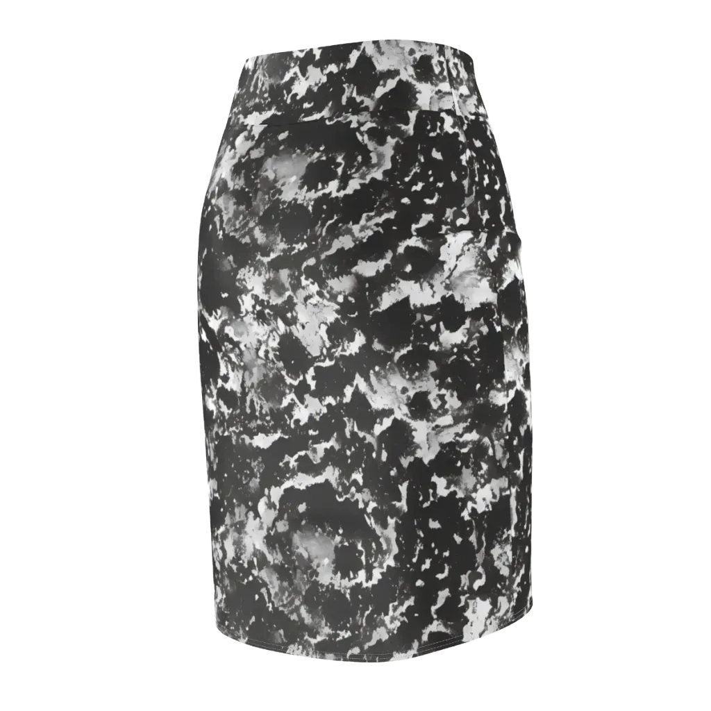 Monochrome Rift on Pencil Skirt — Back Side