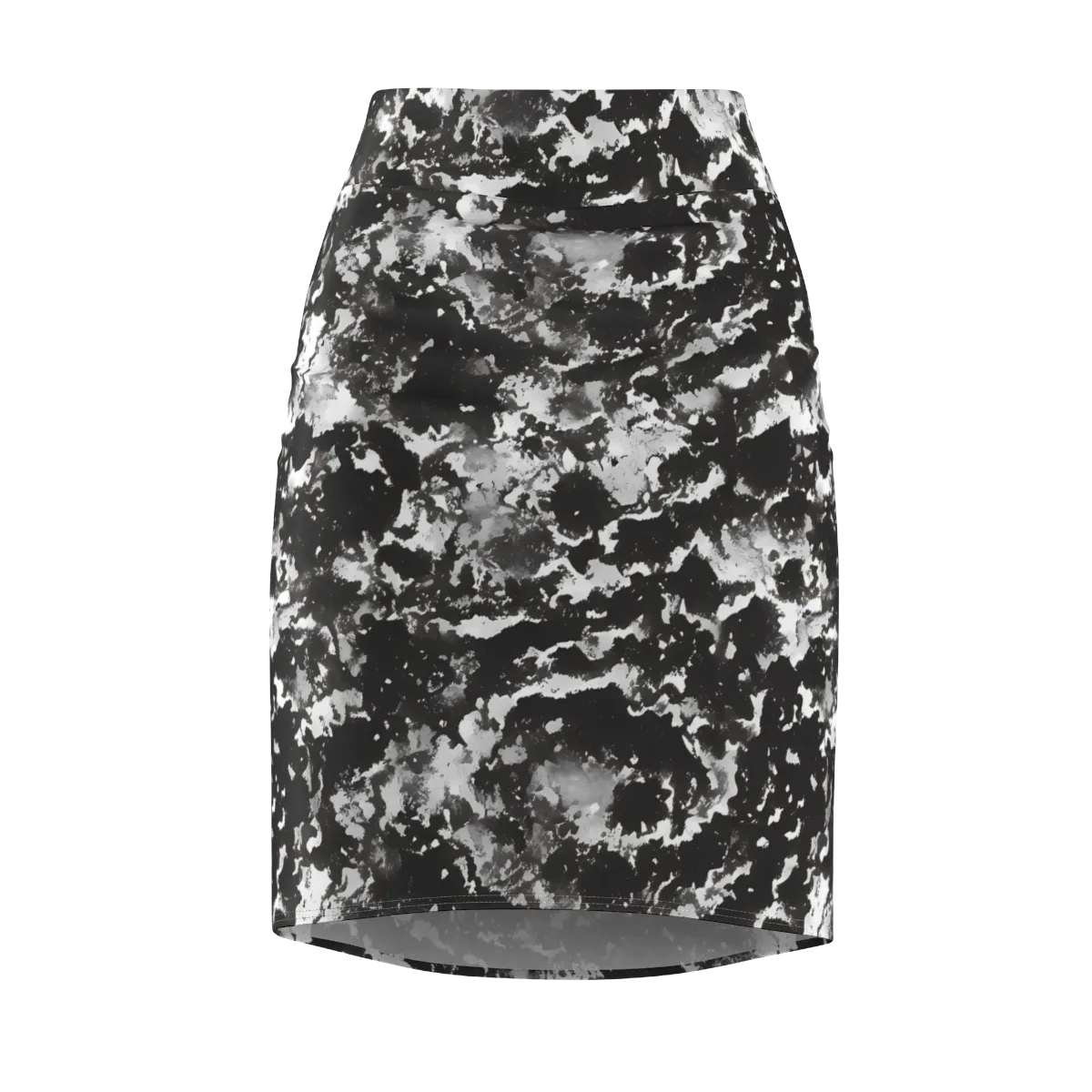 Monochrome Rift on Pencil Skirt — Front