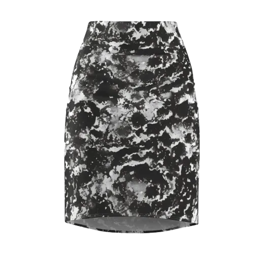 Monochrome Rift on a Pencil Skirt