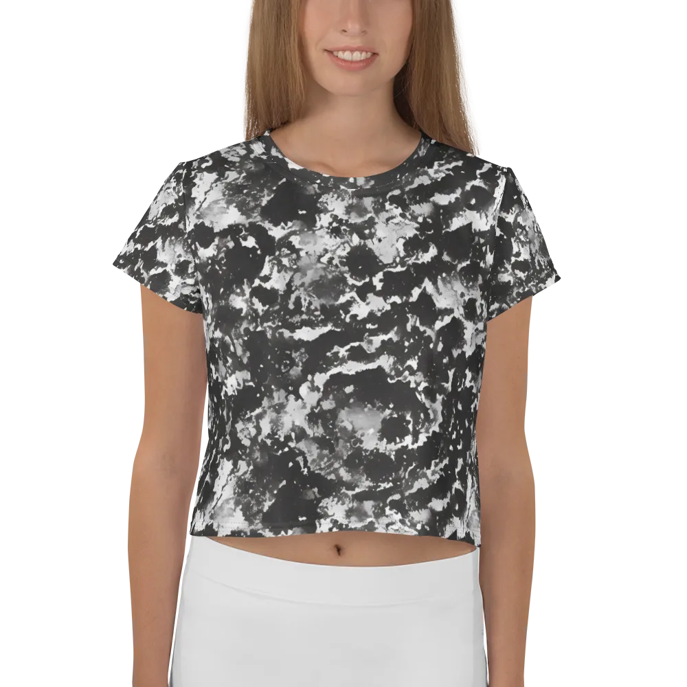 Monochrome Rift on Crop Tee — Front