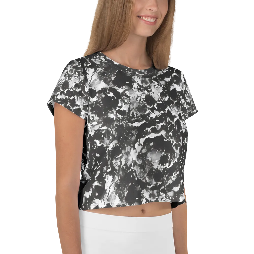 Monochrome Rift on Crop Tee — Right