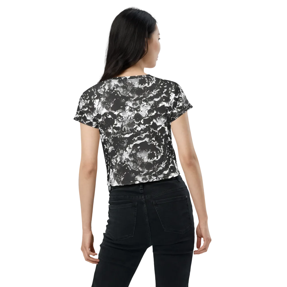 Monochrome Rift on Crop Tee — Back