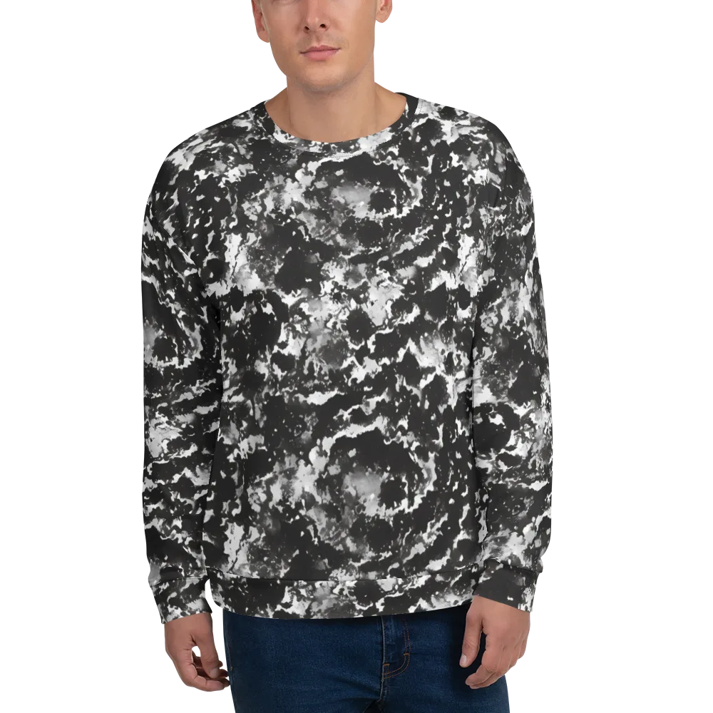 Monochrome Rift on Sweatshirt — Front