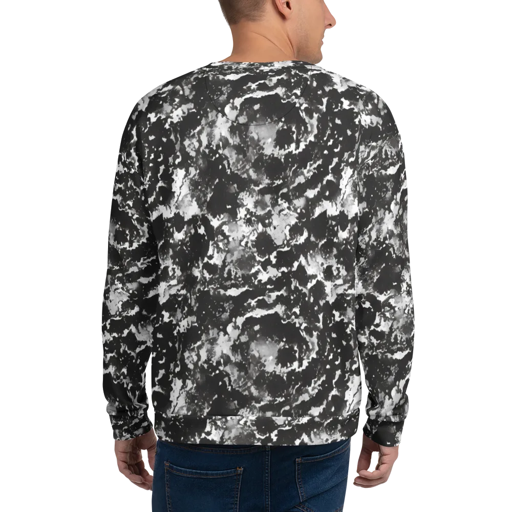 Monochrome Rift on Sweatshirt — Back