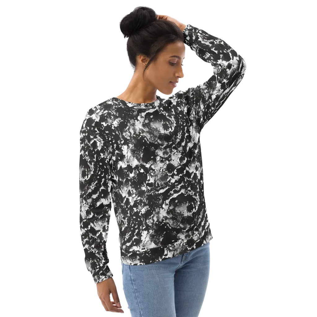 Monochrome Rift on Sweatshirt — Right Front