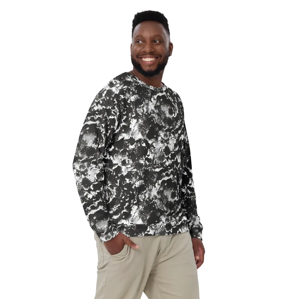 Monochrome Rift on Sweatshirt — Front