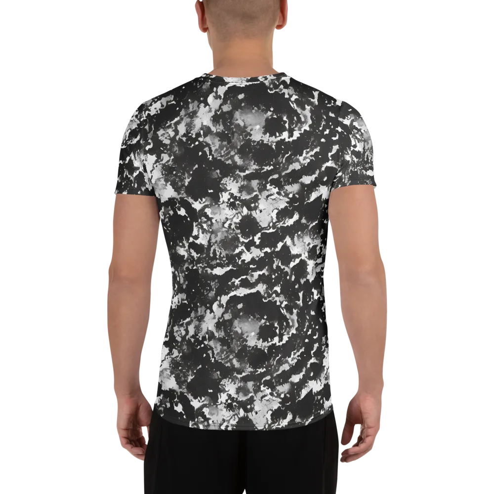 Monochrome Rift on Men's Athletic T-Shirt — Back