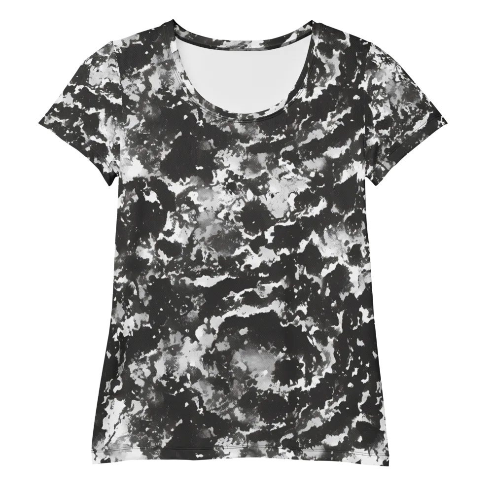 Monochrome Rift on Women's Athletic T-Shirt — Front
