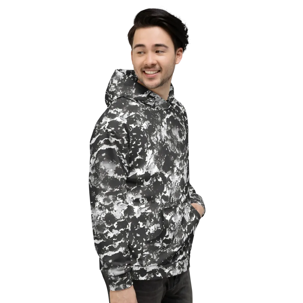 Monochrome Rift on Hoodie — Right