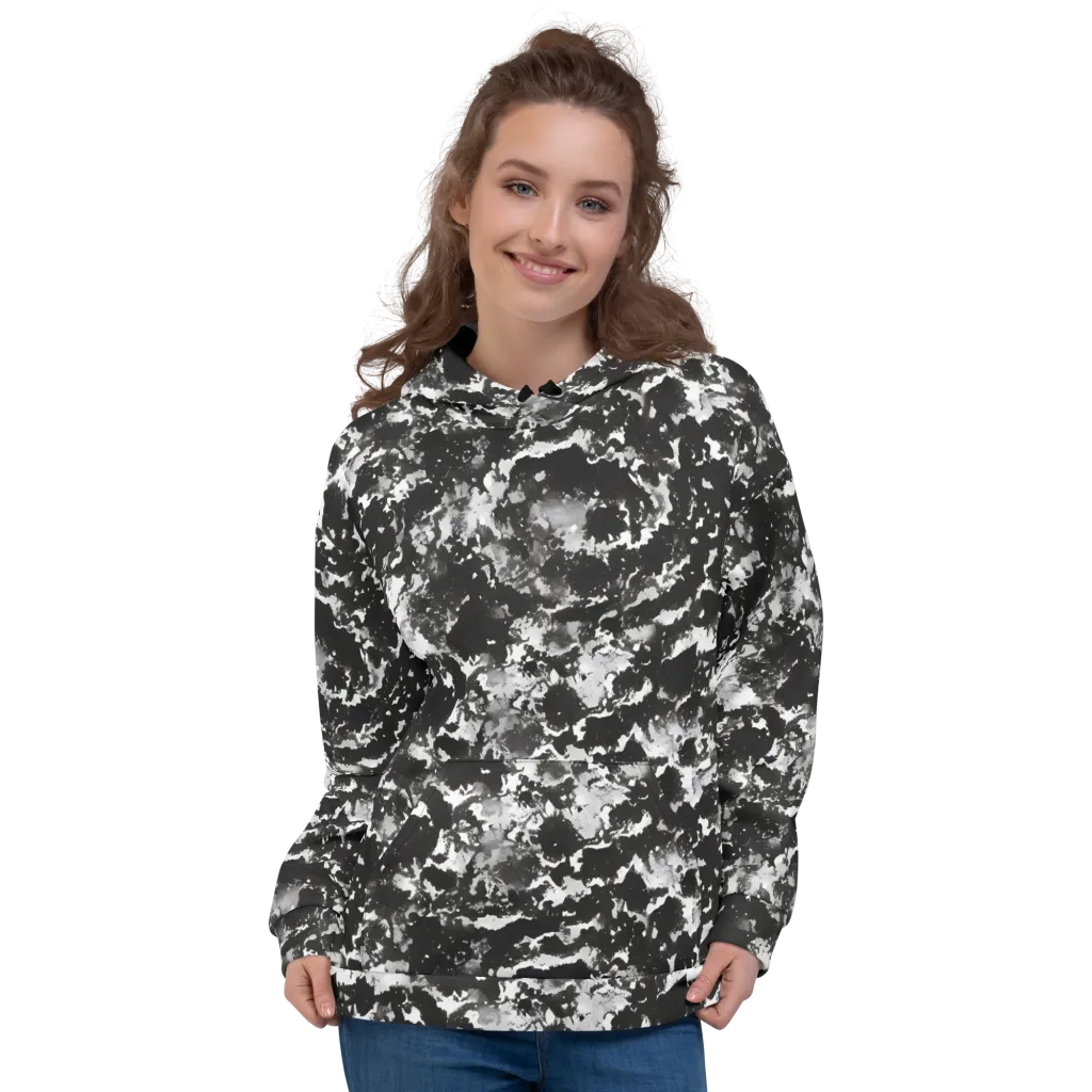 Monochrome Rift on Hoodie — Front