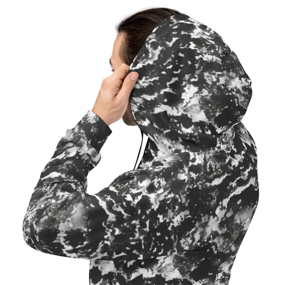 Monochrome Rift on Hoodie — Back